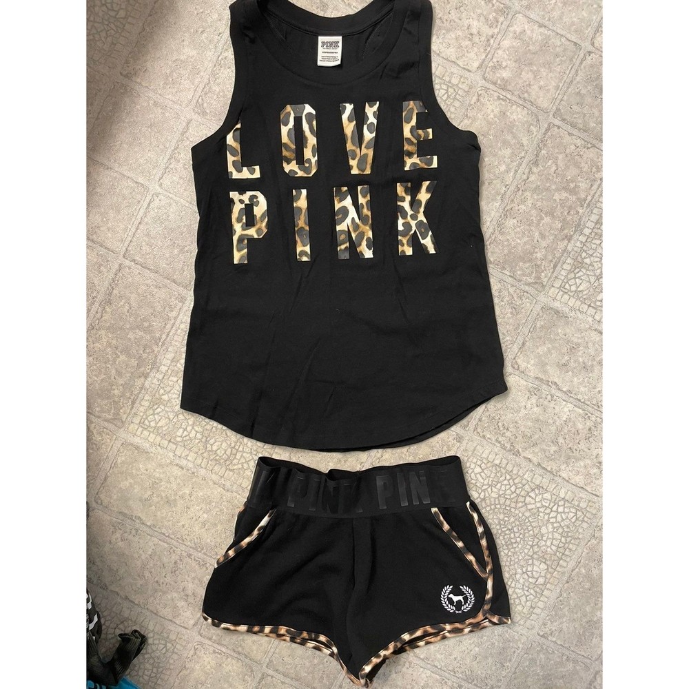 NWOT VS Pink Cheetah Tank/Shorts Set